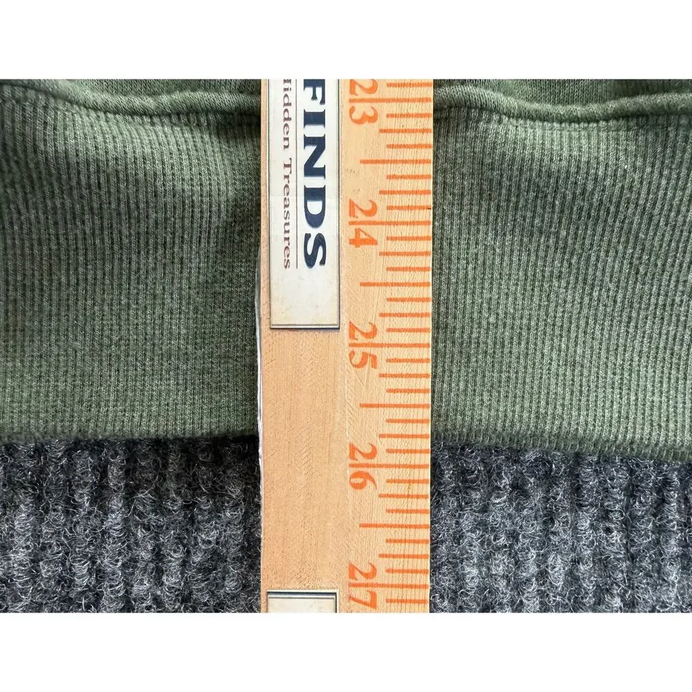The North Face Hoodie Mens Medium Olive Green Big Logo Pullover Sweatshirt